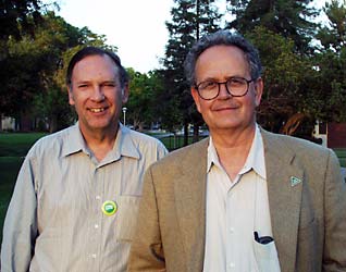 Peter Camejo and Larry Shoup, our candidate for Secretary of State