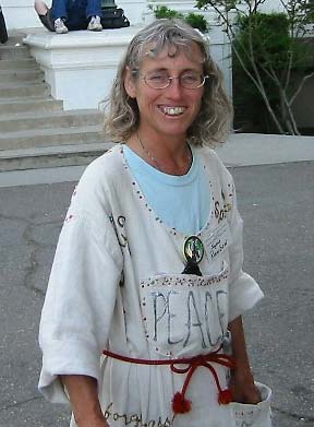 Joyous Rainbow, on a peace walk across the US to the United Nations, joined us for the weekend