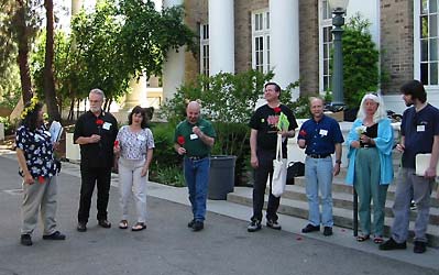 Outdoors was the place to be in between plenary sessions